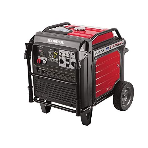 Honda Power Equipment EU7000IAT1 660270 7,000W Super Quiet Portable Inverter Generator with Electric Start, Steel