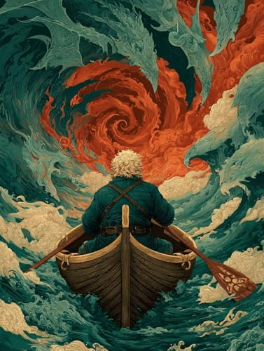 数字油絵キット ボート 数字で塗り絵 海 完全手書き 絵画 Paint by Numbers DIY 塗り絵 大人用 初心者向け 子供の 手塗り ペイントバイナンバー アクリル レトロ クリエイティブアート ハンドメイドクラフト 玄関リビングと寝室の飾りに