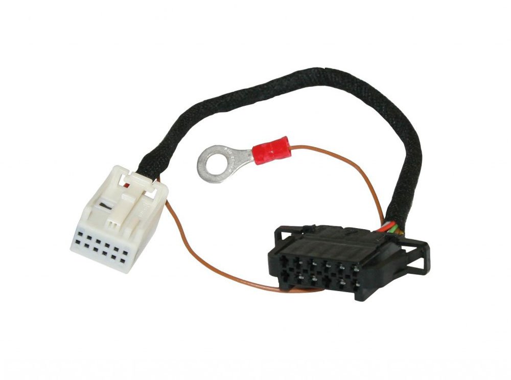 CD-Wechsler-Adapter 12-Pin Wechsler auf 12-Pin Radio-/ Navigationssystem (Quadlock, Länge: 0,15m) kompatibel mit Audi, Seat, Skoda, Volkswagen (VW) und Transporter T5 - (36374)