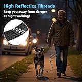 Hundeleine für Große und Mittelgroße Hund(15-60 kg), 3.4m Verstellbare Doppelleine & Freihandleine aus Nylon mit Reflektierend durch die,Extreme Kraft bis 200 kg
