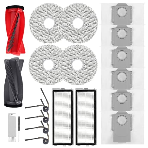 Zubehör für Roborock Qrevo S5V,Qrevo Curv,Qrevo Curv S5X,Qrevo Edge,Qrevo Edge S5A Staubsauger,1 Hauptbürsten,2 HEPA-Fil...