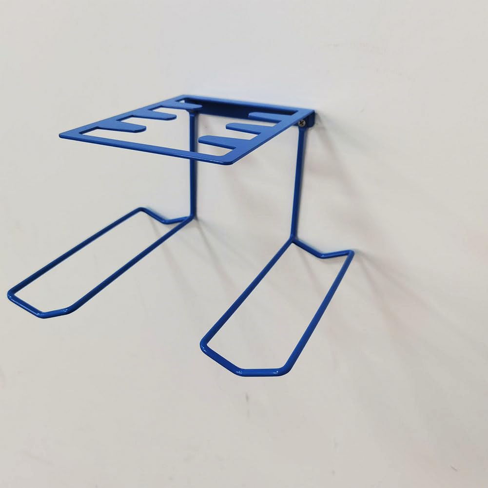 Gloperti Tennis Racket holder Metal Wall Mounted Tennis Racket Storage Rack For Tennis Badminton Paddel Racket And Tennis Balls Blue Colour