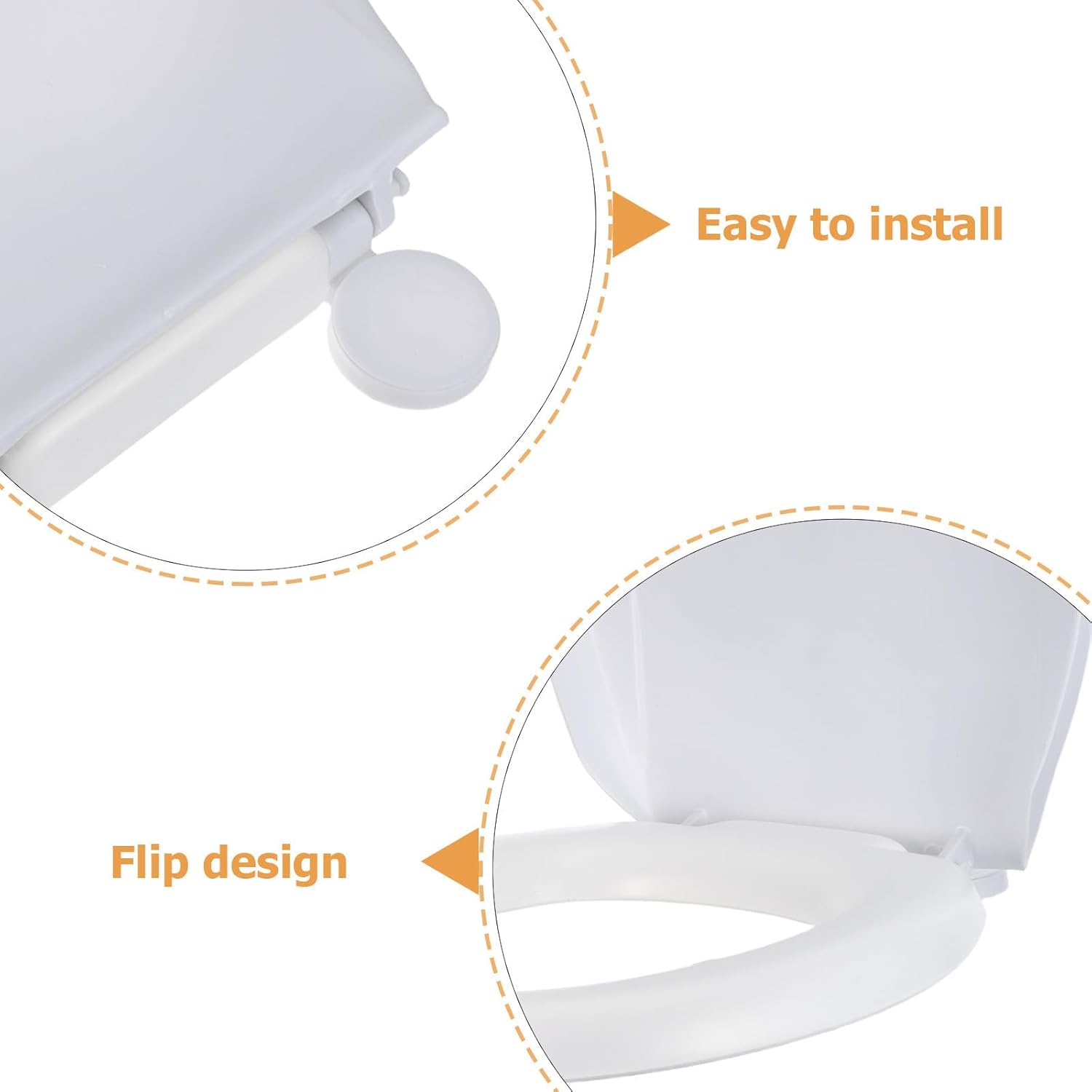 Soft Touch Toilet Seat Cushion Cover for Seniors Foam Padded Bathroom Replacement Lid Comfortable and Easy Install Home Restroom Essential 44x35cm