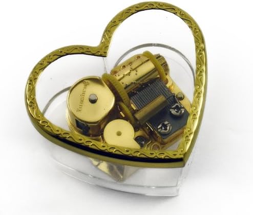 Encantador peso de papel musical acrílico con forma de corazón, muchas canciones para elegir, te amo verdaderamente