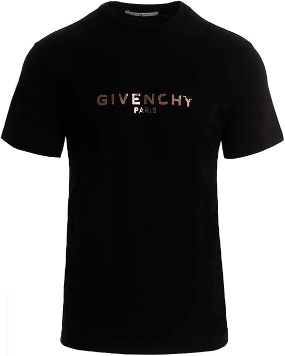 Givenchy Mens Black Vintage Logo Gold T 