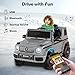 ANPABO Licensed Mercedes-Benz G63 Car for Kids, 12V Ride on Car w/Parent Remote Control, LED Headlights, Music Player & Horn, Soft Start, Low Battery Prompt, Kids Electric Car, Grey