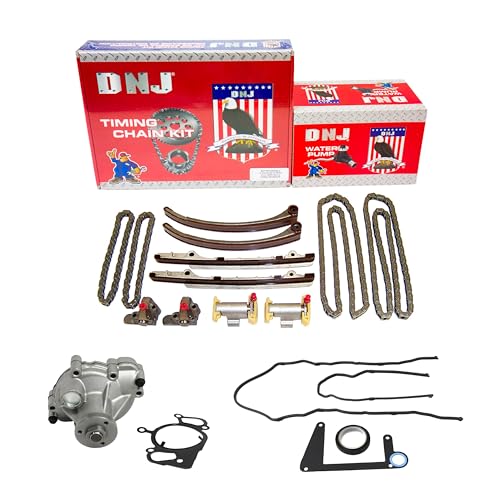 DNJ TK4162WP Timing Chain Kit with Water Pump for 1997-2001 Jaguar, Lincoln LS, S-Type, Vanden Plas 3.9L-4.0L V8 32V DOHC 3996cc