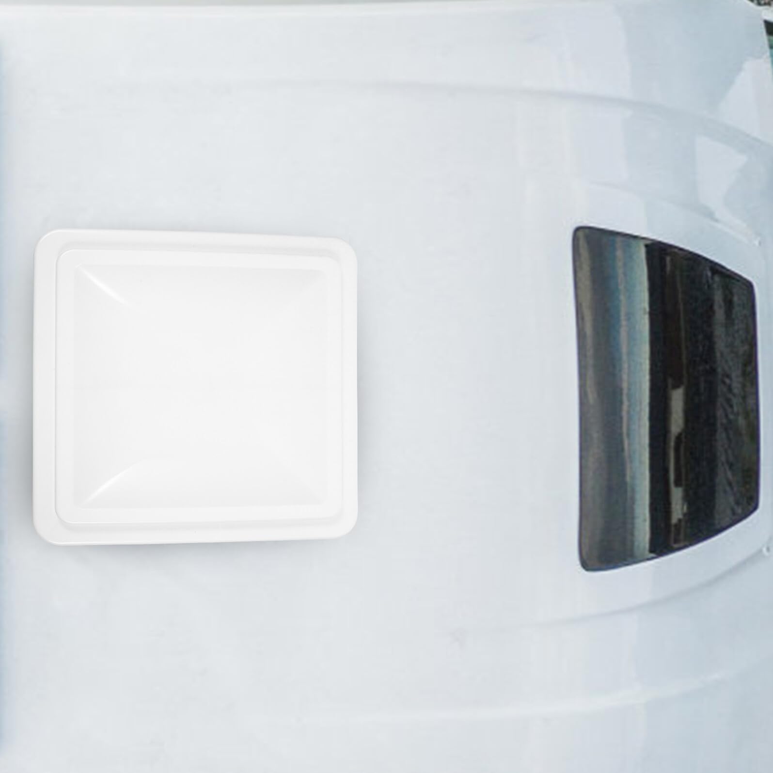 Copertura per Sfiato Bagno Rv Bianco in Plastico per Tetto 14x14 Pollici Ventilazione e Isolamento Termico per Camper Moderno ed Elegante