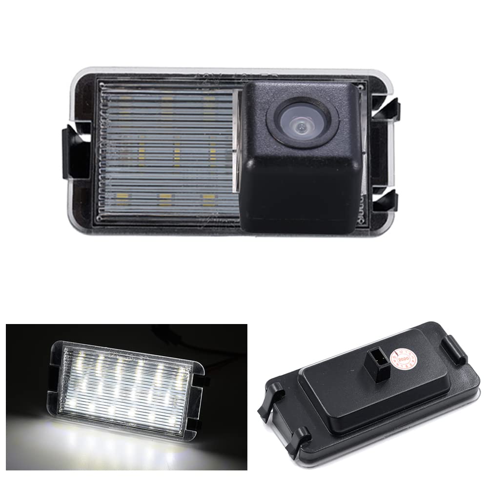 HD Luz de matrícula 170 Gran Angular Vista Posterior Cámara Marcha atrás Compatible con Seat Altea/Arosa/Ibiza 6L/Leon 1M/Facelift/Cordoba MK1 (6K) /Cordoba MK2(6L)/Toledo 5P