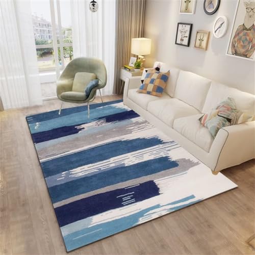 Grand tapis de sol bleu graffiti haut de gamme 180X250cm pour restaurant - 2