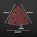 LEONTOOL 50 Pcs Triangle Sanding Pads 100 Grit 3-1/2 Inches Hook and Loop Triangle Sandpaper 6 Holes Oscillating Multitool Sanding Pads Detail Sander Sandpaper for Wood Metal Stone Polishing