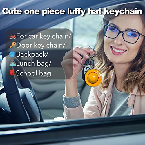 One Piece Anime Luffy Hat Keychain Alloy One Piece Keychains For Backpack Car Key Chain Anime Merchandise Fans Christmas Gift #TOP3