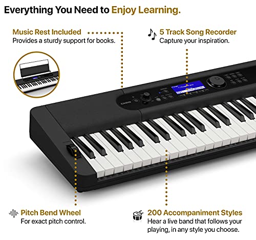 Casio CT-S400 CASIOTONE Clavier avec 61 touches standard à frappe dynamique, 600 sons et 200 rythmes d’accompagnement… - Les Beatles, Paul McCartney, John Lennon, RIngo Starr, George Harrison Casio CT-S400 CASIOTONE Clavier avec 61 touches standard à frappe dynamique, 600 sons et 200 rythmes d'accompagnement… – Image 6