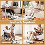 Under Desk Elliptical Exercise Machine, Electric Ellipse Leg Exerciser as Seen on TV, 15 Speeds Foot Exerciser While Sitting for Seniors, Portable Seated Pedal Exerciser for Home Office - Image 3