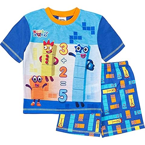 Numberblocks Boys Short Pyjamas Pjs Ages 3 to 7 Years Old (3_years) Blue Cover
