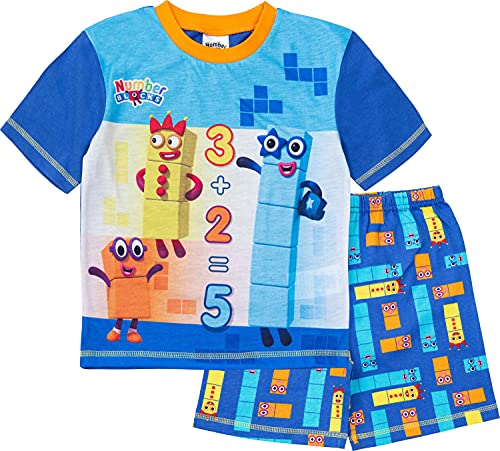 Numberblocks Boys Short Pyjamas Pjs Ages 3 to 7 Years Old (5_years) Blue