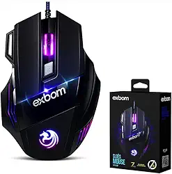 Mouse Gamer Anúbis PRO – RGB, 3200 DPI, Turbo Click, 7 Botões, Cabo Blindado e Design Ergonômico | Ideal para FPS, Home Office & Estudos – Preto Premium