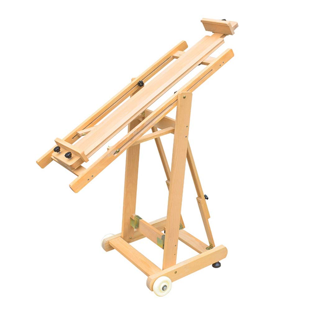 NGDFGR Easel Large Easel For Ing Studio H-Frame With 2 X Castor Portable Mobile Display Holder Art Exhibition Standing Lying Dual Use,