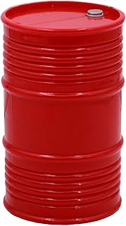 Treehobby RC Truck Oil Drum/Plastic Oil Drum Container for 1:10 SCX10 CC01 D90 RC4WD RC Rock Crawler Decorative Accessories(Red)