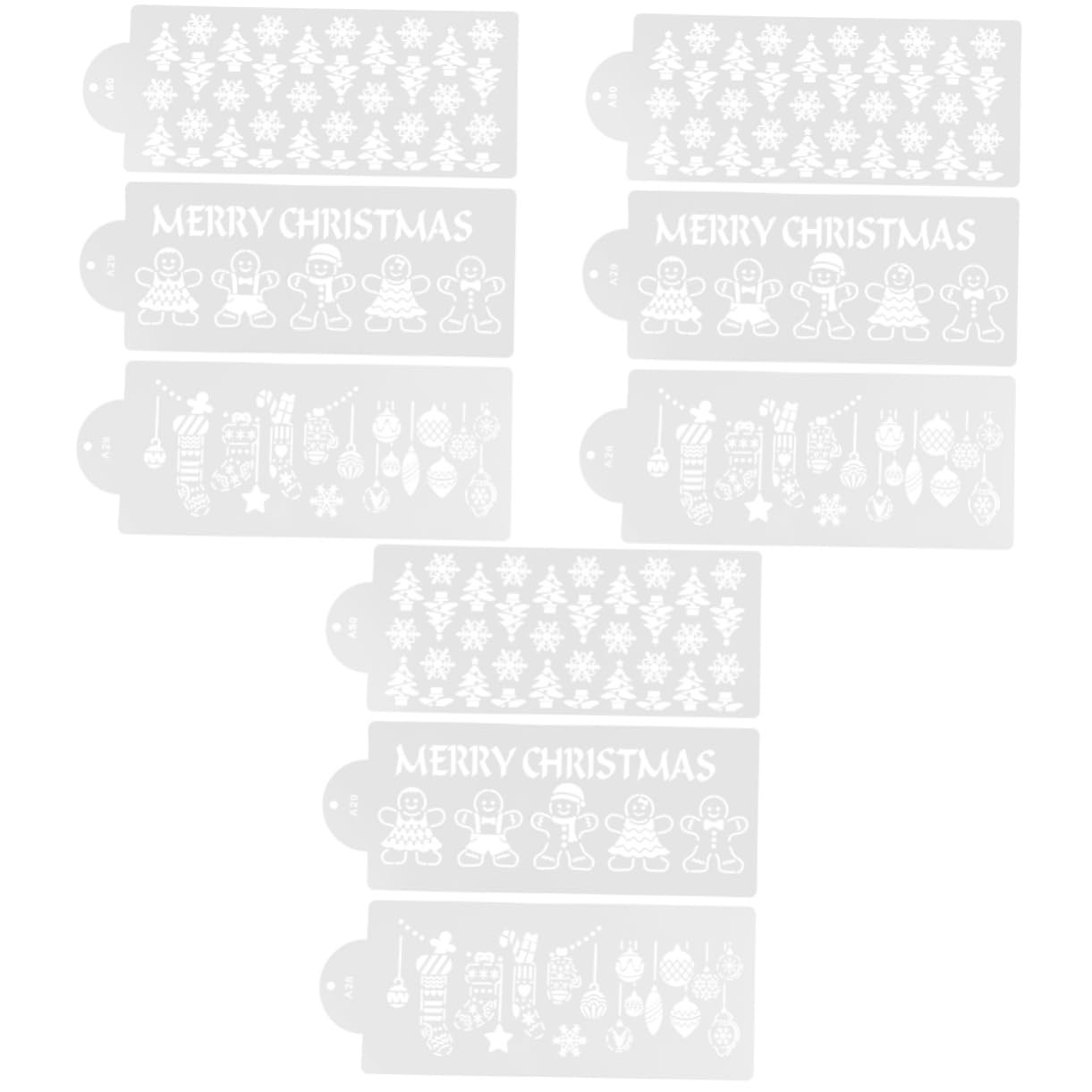 STOBOK 3sets Stencil Per Decorazioni Creativi Per Cake Art Per e Decorazioni Natalizie Pratici Per Dolci e Decorazione Dessert