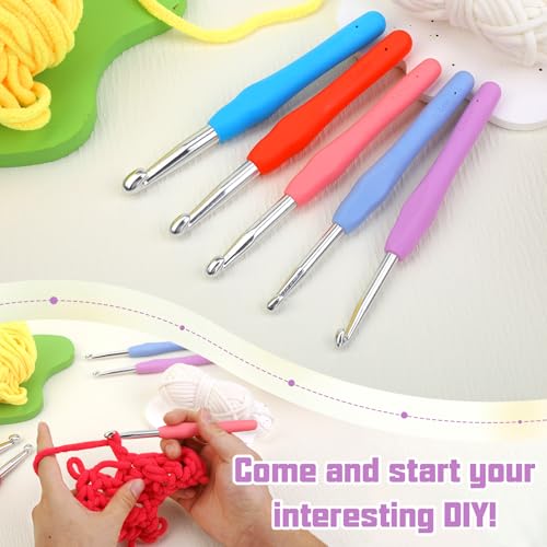 Image of Crochet Hook, 6.5 mm Ergonomic Crochet Hook, Crochet Needles for Arthritic Hands, Knitting Needles with Soft Handle Beginners and Experienced Hobbyists (6.5 mm)