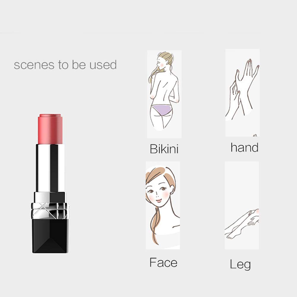Epilatore femminile stile rossetto, rifinitore per bikini indolore facciale per il corpo della signora, design elettrico nero scuro del corpo