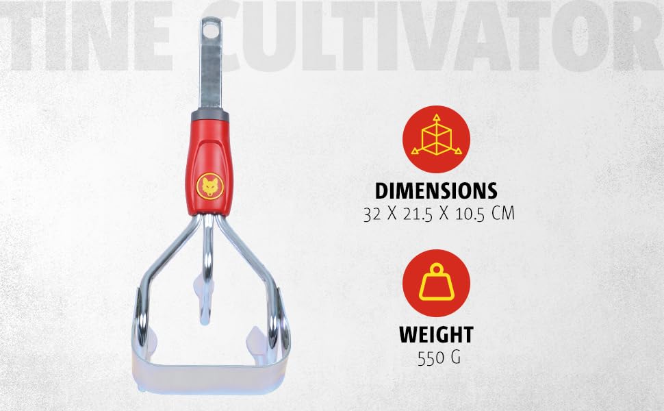 Image of Wolf-Garten 71AAA004650 Tine Cultivator /Weeder, Working Width 10 cm, Ideal for Loosening & Ventilating Medium-Heavy Soils - IEM