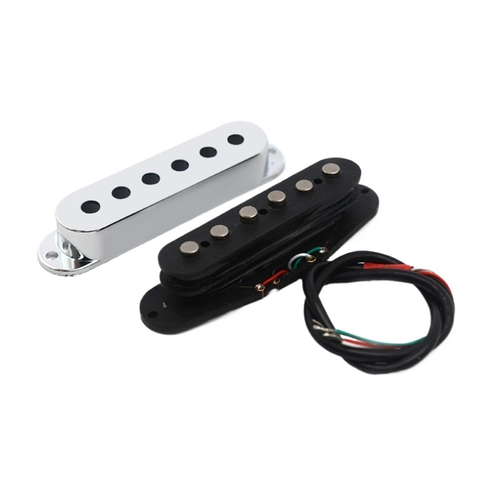 Gestapelter Humbuck for ST-Tonabnehmer, Rauschunterdrückung, Alnico, 5 versetzte obere Polstücke, Vintage-Ton, geräuschlose Split-Coil-Gitarrenteile(Khaki)