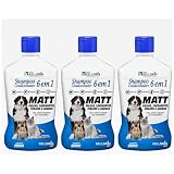 Kit 3 Shampoo e Condicionador 6 em 1 para Cães Gatos e Equinos Kelldrin 500 mL - Anti pulgas e carrapatos