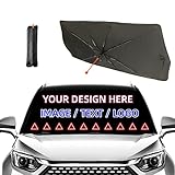 Custom Windshield Sun Shade Umbrella Foldable Personalized Car Visor Automobile...