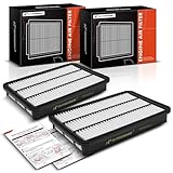 A-Premium 2-PC Engine Air Filter Compatible with Honda Passport 1994-2002 & Isuzu Amigo 1998-2000,