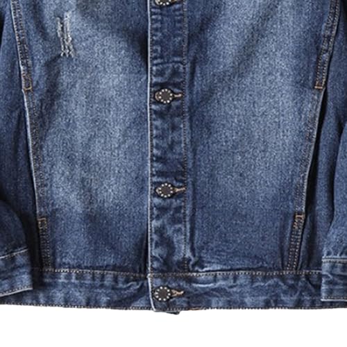 Chaqueta de mezclilla para hombre DGHM-JLMY azul miniatura 7