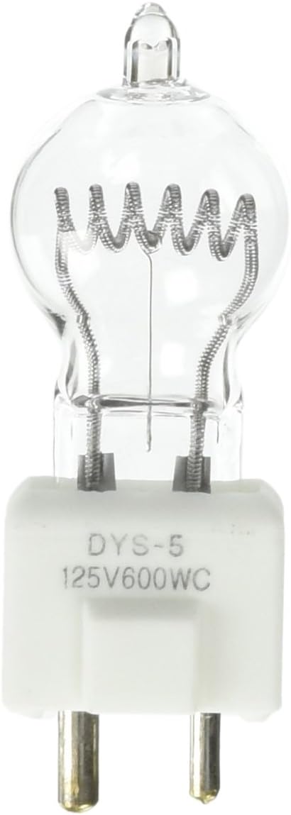 Ushio BC2496 1000252 - DYS-5 - Stage & Studio Incandescent-Bulb-G7-600W - 125V - GY9.5 Base - 3200K