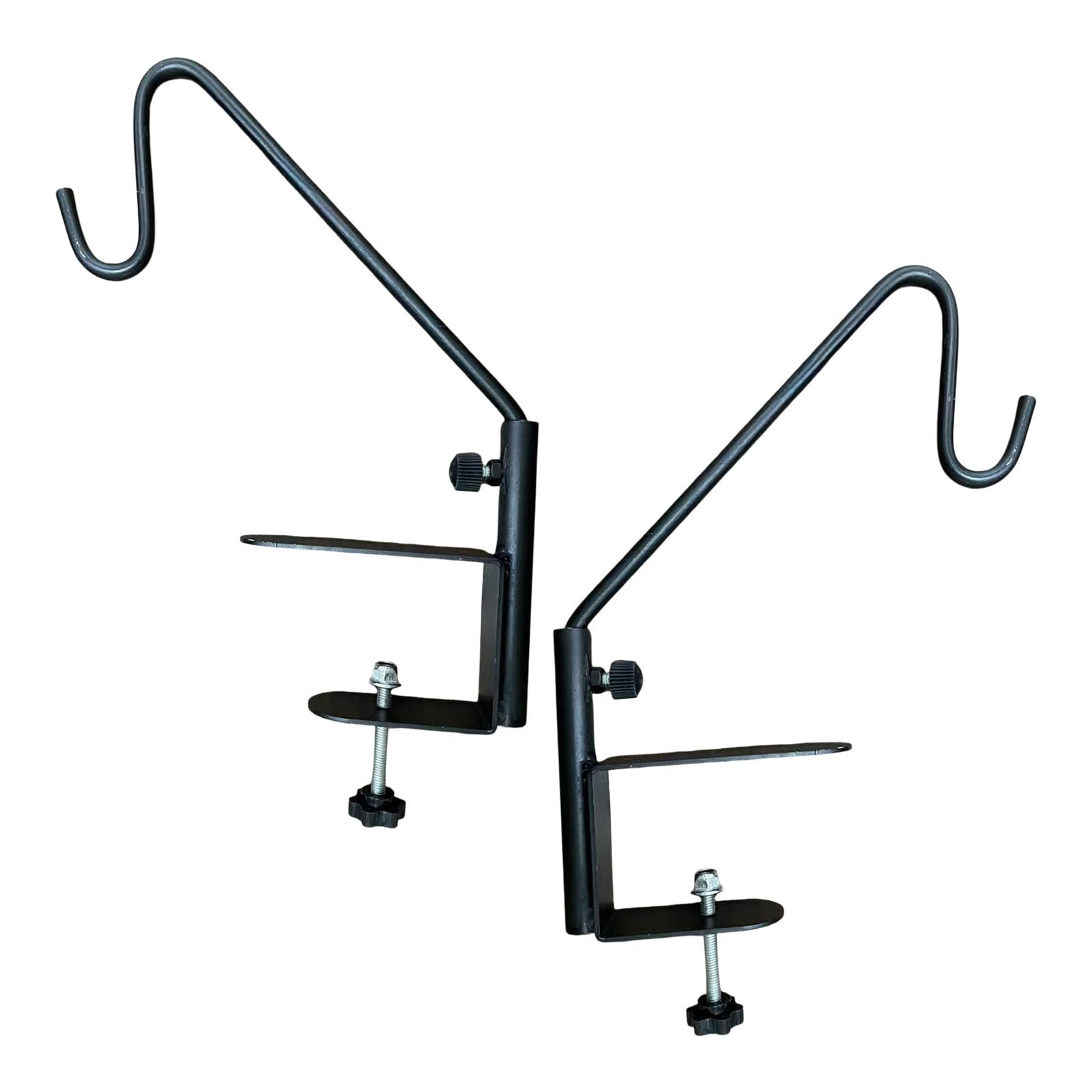 Newft Multicolor 360 Rotates Railing Hook Set Steel Deck Track Brackets 2Pcs For Hanging Bird Feeders Wind Toll & Flower Pan Outdoors Strong Supplier Hanger