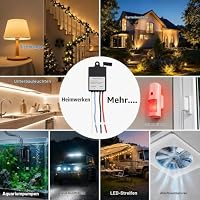 QIACHIP 12V Funkschalter mit Fernbedienung Lichtschalter An/Aus Funktaster – Ansicht 3