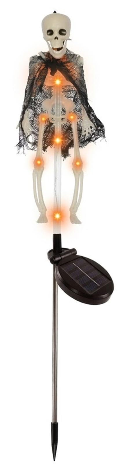 Solar Skeleton Yard Stake, Halloween Garden Light 3D Creepy LED Lamp