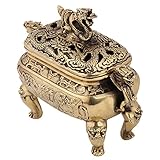 Charcoal Incense Burner 1Pc Incense Holder Antique Bronze Copper Chinese Dragon Incense Burner for Home Decoration