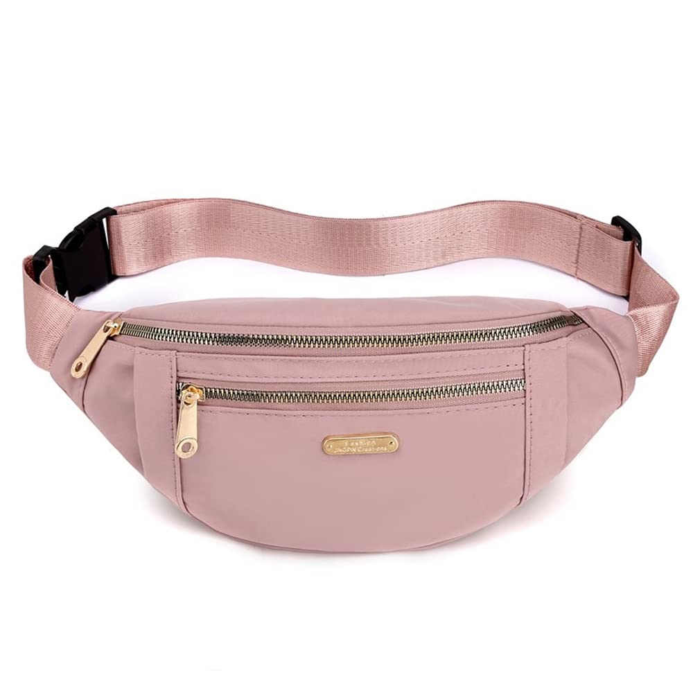 Marsupio sportivo, Marsupio da donna,Donna borsa a per passeggiate, Cani passeggiate, Shopping, Viaggio, Correrejogging, Escursionismo, Viaggi e attività all'aperto (Pink)