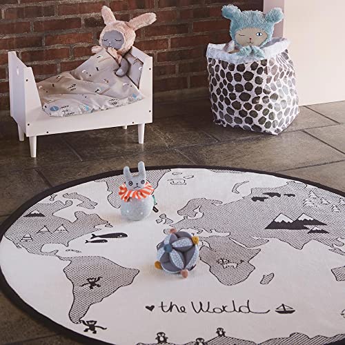 OYOY Living Design Weißer Teppich aus Baumwolle Ø135cm