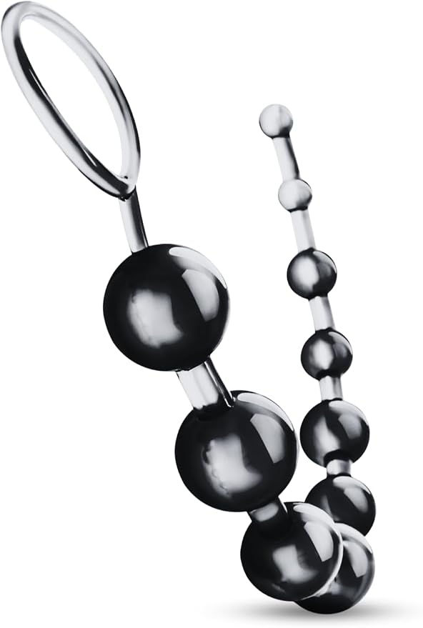 Pureloveadult ホームl Beads Siyah 10 Boğumlu 30 Cm Tutma Halkalı Silikon ホームl Plug Gizli Kargo