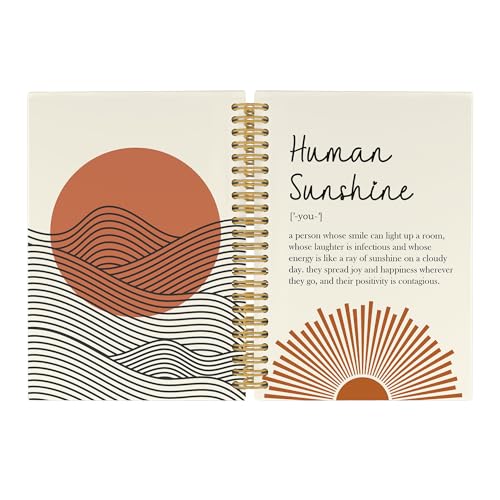 Carnet à spirales Human Sunshine rigide contre les pages froissées au travail