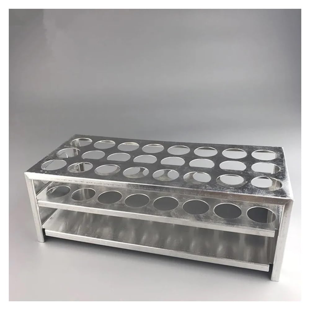 Cristalería de Laboratorio Soporte for tubos de aluminio de 13-40 mm de diámetro interior, 6/12/20/30/40 orificios, for material de laboratorio(40mmX20 holes)