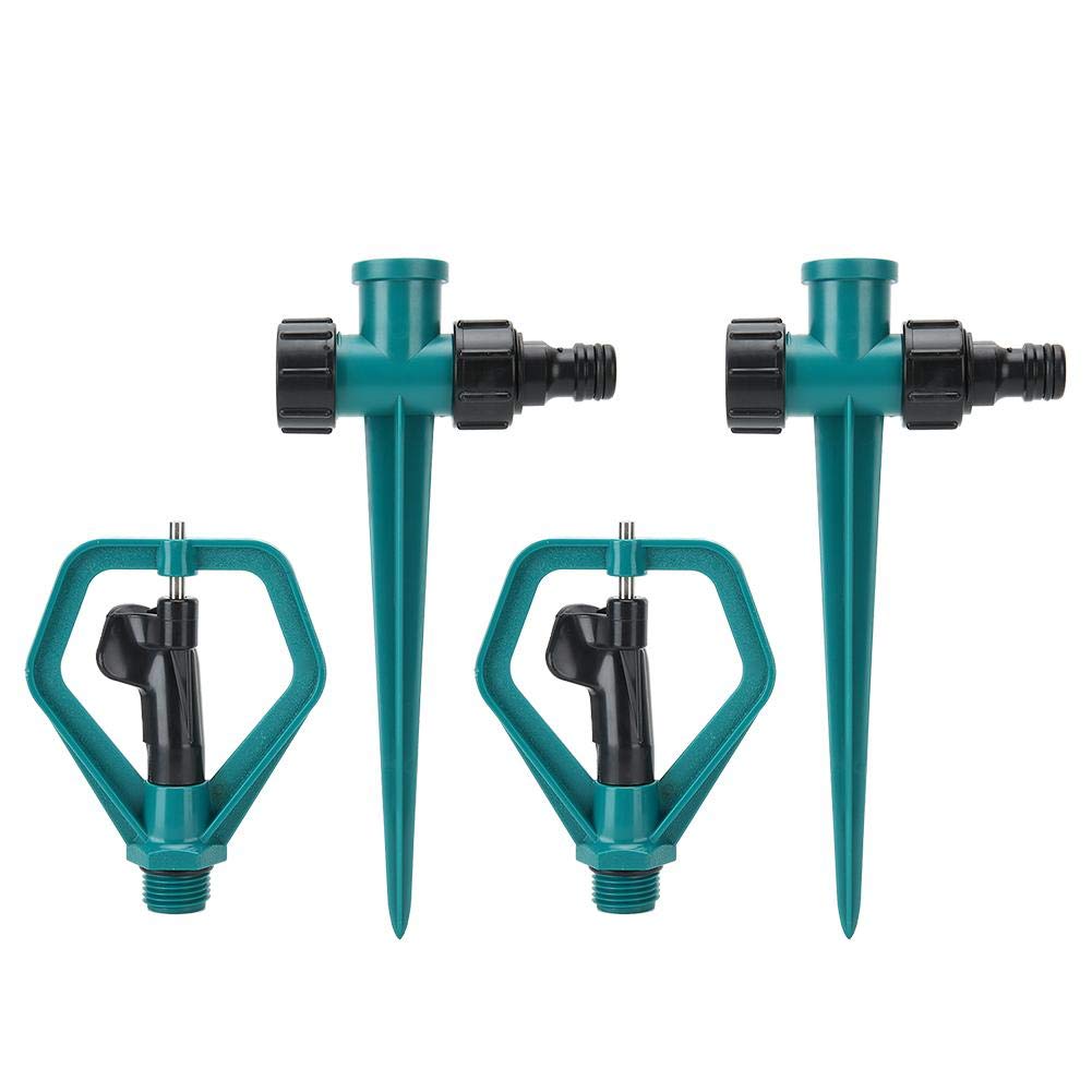 Rasensprenger Gartensprinkler, 2 Set 360 Grad Automatischer drehbarer Sprinkler, geeignet für die Bewässerung in Innenhöfen/Gärten/Rasen/Parks/Gemüsegärten und Anderen Orten.