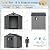 Bezseller 8'x6' Resin Storage Shed with Floor, Outdoor Plastic Shed for Backyard, Lawn Equipment & Patio Furniture, Waterproof UV-Resistant Tool Shed with Interlocking Panels,Grey