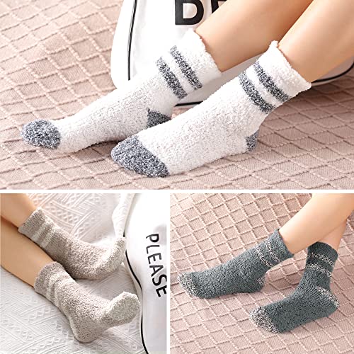 Passionbility Winter Fuzzy Socks for Women - 3 Pairs Fluffy Socks Womens, Cozy socks for Women Slipper Sock4