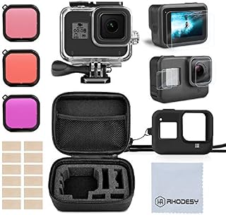 Accessory Kit for Gopro Hero 8, Rhodesy Housing Case and Filter Kit Including