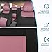 BDK PolyPro Car Seat Covers Full Set in Pink on Black, Front and Rear Split Bench Seat Covers for Cars, Easy to Install Car Seats Cover Set and Accessories for Auto Trucks Van SUV - Pink