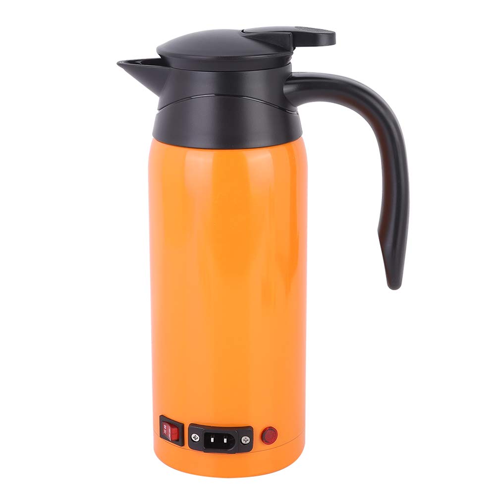 Bouilloire portable, 800 ml, 12 V, 24 V, grande capacité, pour camion, orange