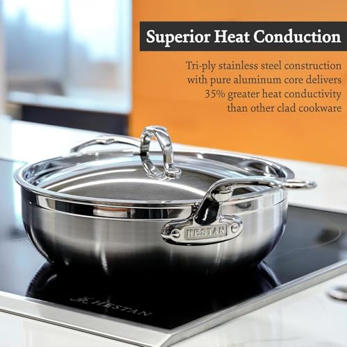 Image of Hestan - ProBond Collection - Professional Clad Stainless Steel 10-Piece Ultimate Cookware Set, Induction Cooktop Compatible