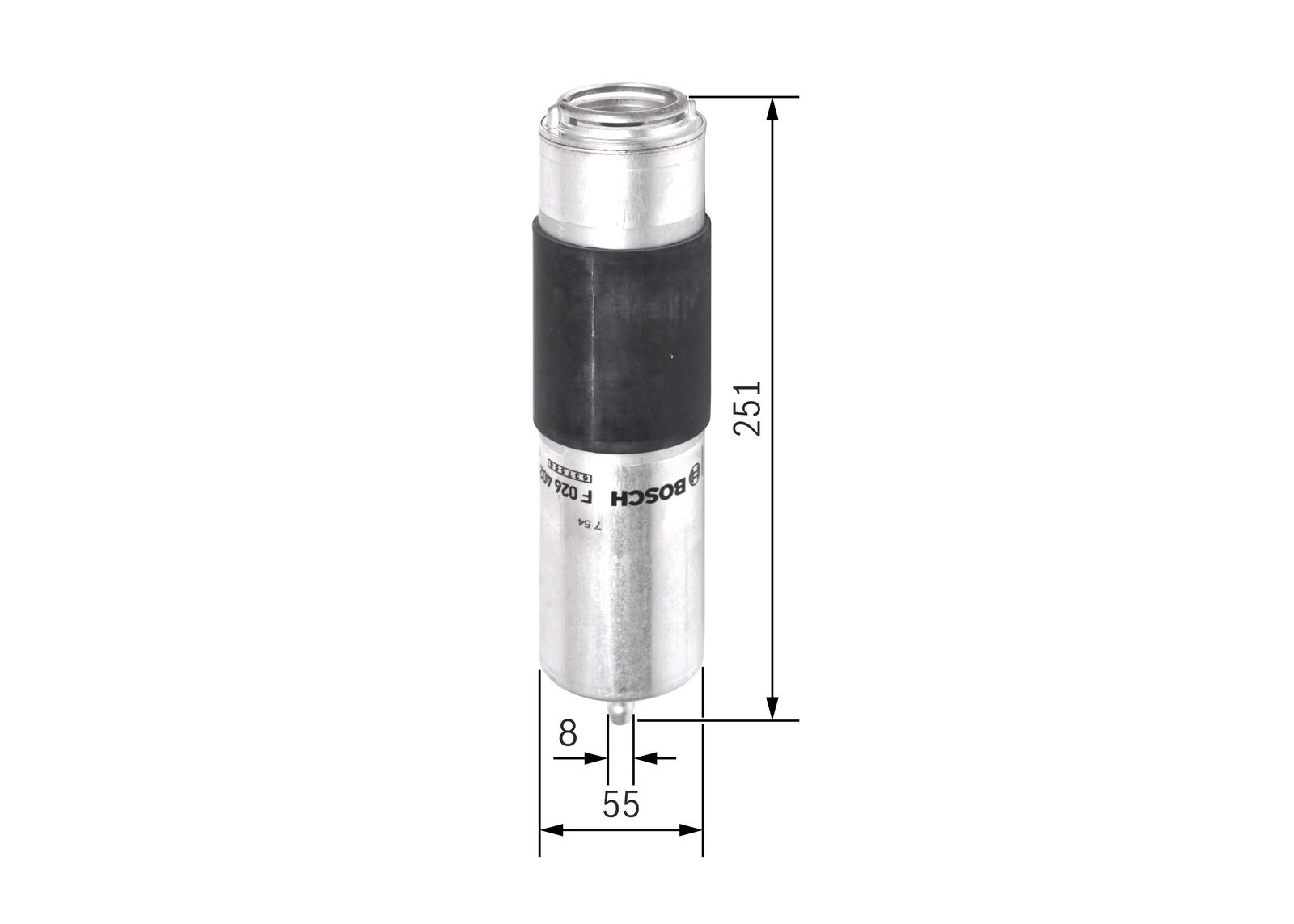 Bosch N2855 Filtre à Carburant Diesel - Sépare les Particules du Carburant - Protège le Système d'Injection